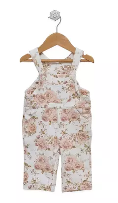 Jardinero con frisa floreado de beba - comprar online