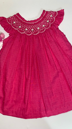 Vestido de plumeti con smock - comprar online
