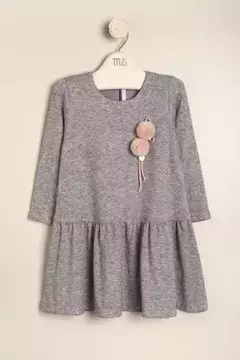 Vestido con pon pon de lanilla