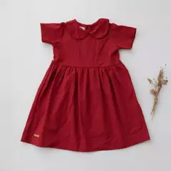 Vestido Perla. Tusor liviano con bordado.