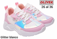 Oli- glitter blanco