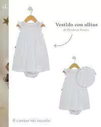 Vestido de broderie blanco