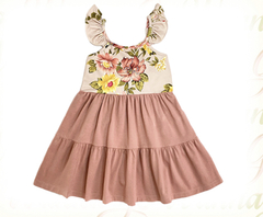 Vestido combinado en algodón y lycra - comprar online