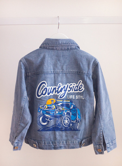 Campera liviana con estampa de jean - comprar online