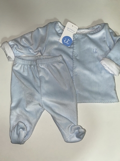 conjunto bebe de abrigo, plush forrado en algodón