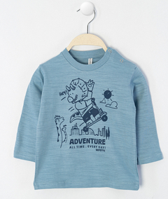 Remera flame estampada adventure - comprar online