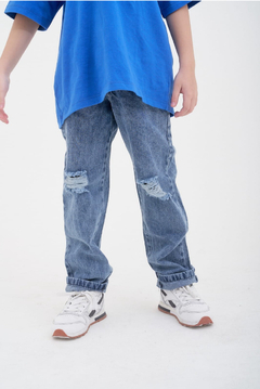 Jean unisex con rotura - comprar online
