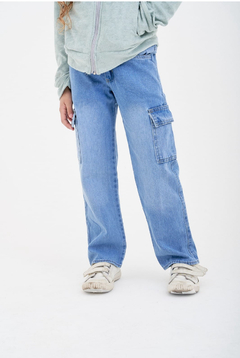 Jean cargo celeste - comprar online