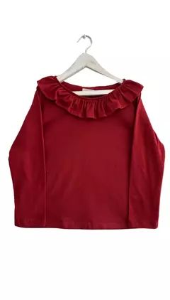 Remera de algodón con cuellito - comprar online