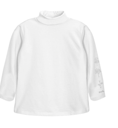 Media polera con manguita estampada