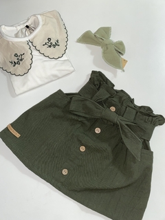 Remera cuellito camisa bordado - comprar online