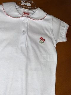 Body de algodón con picott y bordado - comprar online