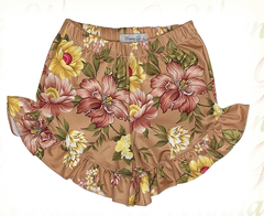 short volados estampa flores