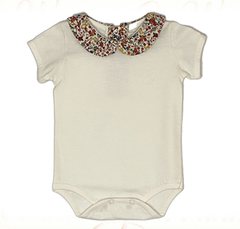 Body cuello bebe combinado en poplin