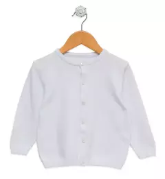 Cardigan de hilo cuello redondo