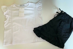 Short negro de broderie - comprar online