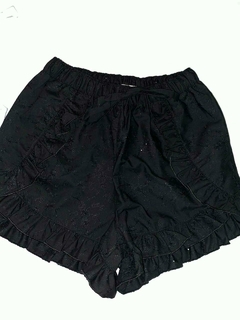 Short negro de broderie