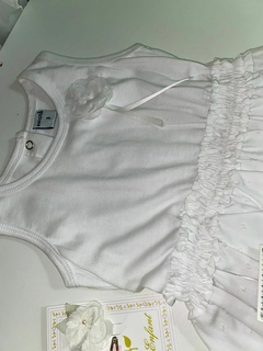 Vestido combinado de algodón y plumeti. 18/24 meses. - comprar online