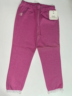 Calza con glitter y puntillas. Unica 24 meses.