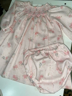Vestido smock con bombachudo. Talle 9 meses. - comprar online