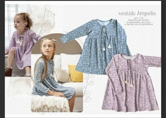 Vestido de lanilla estampada con borlas delanteras