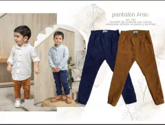 Pantalón de corderoy con elástico en la cintura.