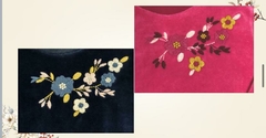 Buzo de plush con bordados en flores - comprar online