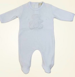 Enterito Blanco de plush con aplique de oso