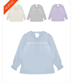 Remera puntilla (unico color, lila )