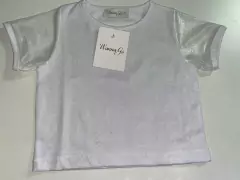 Remera en morley con foil