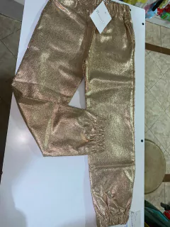 Jogger con bolsillo de bengalina elastizada foil
