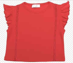 Remera en ribb con puntillas