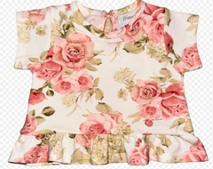 Remera rosas. Mini beba - comprar online