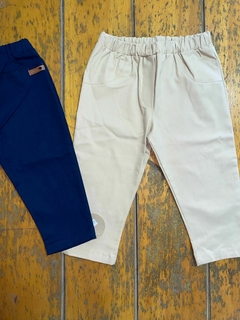 Pantalón de bebe gabardina elástizada