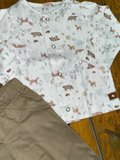 campera y pantaloncito interlock
