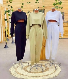 Conjunto de moletom forrado na internet