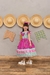 VESTIDO JUNINO ROSA FLORES - Laura Mini Closet