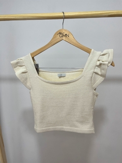 Cropped Tricot Modal Babado - Use Gemini