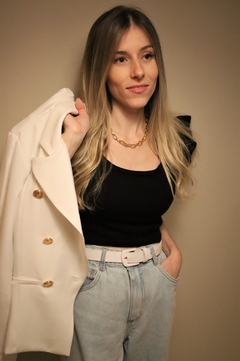 Cropped Tricot Modal Babado - comprar online