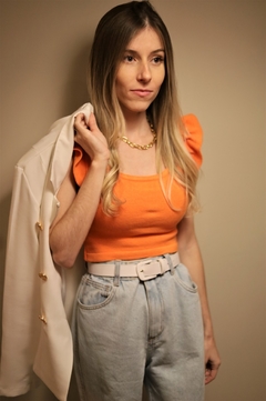 Cropped Tricot Modal Babado