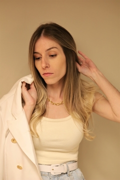 Imagem do Cropped Tricot Modal Babado