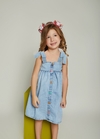 Vestido Infantil Menina Alphabeto Jeans aqui na Suricatto Moda Infantil em Aracaju Sergipe e Belo Horizonte