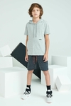 Bermuda Teen Menino Preta Johnny Fox
