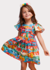 Vestido Infantil Lhama Love Alphabeto