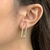 Argola Retangular Cravejada - comprar online