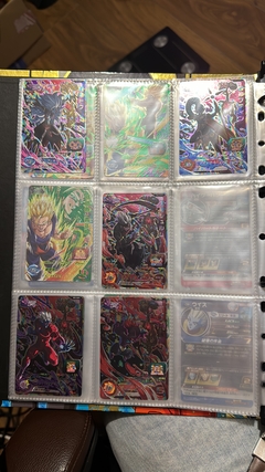 671 cartas de dragon ball héroes + 26 packs sellados Vjump + 100 slaves + binder con 25 micas