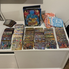 671 cartas de dragon ball héroes + 26 packs sellados Vjump + 100 slaves + binder con 25 micas