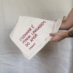 Pano de Prato Cozinha É Minha Linguagem do Amor