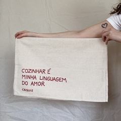 Pano de Prato Cozinha É Minha Linguagem do Amor na internet