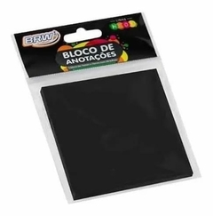 BLOCO DE NOTAS ADESIVAS PRETO BRW